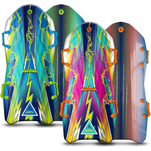 image:imageArtikfun Premium Recreational Winter Foam Snow Sled 2Pack ElectrifyElectrify GreenPink